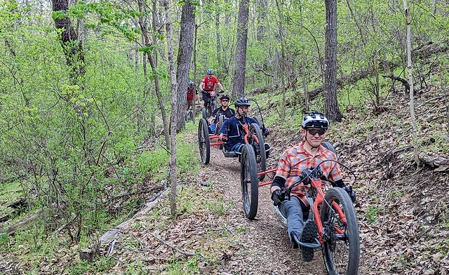 Group of adaptive riders