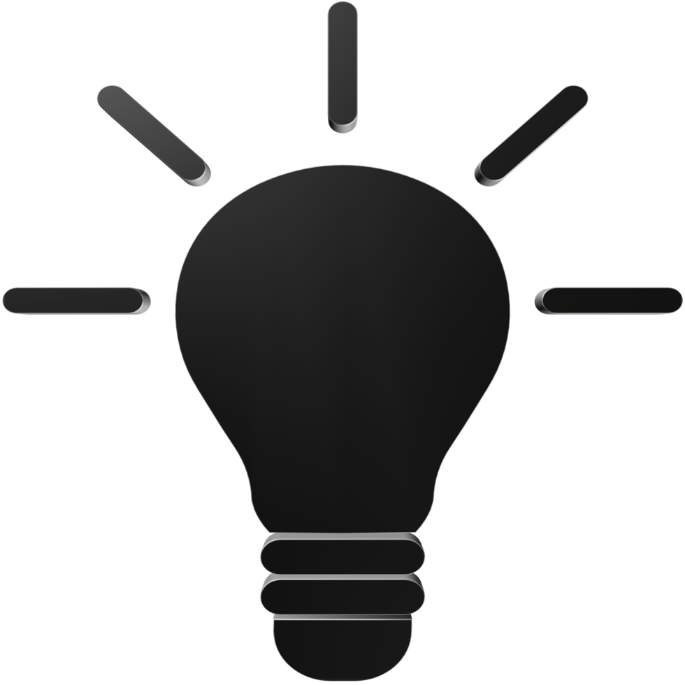 light bulb clipart black